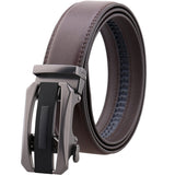 110CM,Second,Layer,Cowhide,Leather,Business,Alloy,Automatic,Buckle,Balck,Brown