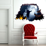 Halloween,Floor,Sticker,Bedroom,Living,Haunted,House,Decor,Stickers,Ghost,Through