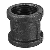 Straight,Malleable,Connector,Female,Coupling,Banded,Black,Fitting"