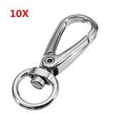 10Pcs,Silver,Alloy,Swivel,Spring,Trigger,Round