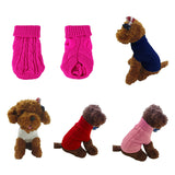 Clothes,Winter,Solid,Sweater,Knitwear,Puppy,Clothes,Coats