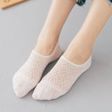 Women,Girls,Summer,Hollow,Breathable,Socks,Cotton,Antiskid,Invisible,Socks