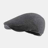 Thick,Solid,Color,Casual,Brief,Protection,Forward,Beret