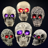 Halloween,Human,Resin,Skull,Night,Lights,Decorative,Novelty,Pranksters,Halloween,Supplies