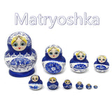 10Pcs,Russian,Dolls,Wooden,Painted,Nesting,Babushka,Matryoshka,Present