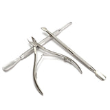 Stainless,Steel,Cuticle,Spoon,Pusher,Remover,Cutter,Nipper,Clipper,Manicure