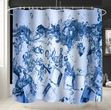 Water,Summer,Waterproof,Polyester,Shower,Curtain,Hooks,Pedestal,Toilet,Cover