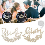 Bride,Groom,Wedding,Engagement,Party,Chair,Signs,Wooden,Hanging,Banner,Wedding,Decorations