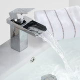 Bathroom,Waterfall,Basin,Faucet,Square,Water,Mixer,Chrome