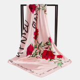 Women,Imitation,Floral,Pattern,Elegant,Square,Scarf,Shawl