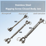 Turnbuckle,Stainless,Steel,Closed,Rigging,Screw,Marine,Yacht