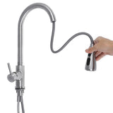 Kitchen,Faucet,Mixer,Spout,Finish,Brushed,Swivel,Spray,Swivel