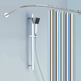 Adjustable,Stainless,Steel,Shower,Curtain,Curved,Bathtub,Hooks