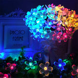 Solar,Blossom,Flower,Fairy,String,Light,50LED,Garden,Wedding,Decor