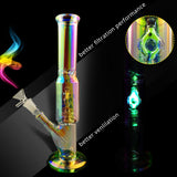 Handmade,Beaker,Glass,Joint,Pipes,Bubblers,Smoking,Recycler,Tobaccco,Water,Hookaah,Luminous