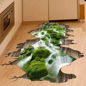 Stream,Floor,Decor,Sticker,Removable,Mural,Decals,Vinyl,Decoration