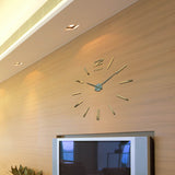 Frameless,Large,Modern,Large,Clock,Mirror,Stickers,Office,Decoration