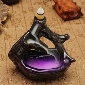 Light,Buddhist,Ceramic,Backflow,Censer,Burner,Holder,Incense,Cones