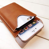 Double,Pockets,Portable,Leather,Waist,Universal,Mobile,Phone,Cover,Outdoor,Cover,Storage,Punch"