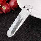 Natural,Clear,Crystal,Tourmaline,Column,Chakra,Pendant,Birthday