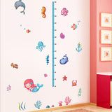 Loskii,SK7197,World,Height,Chart,Sticker,Growth,Chart,Stickers,Undersea,Bathroom,Decals