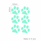 Honana,8.5x8.5cm,Fluorescent,Footprint,Sticker