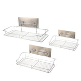 Stainless,Steel,Bathroom,Shelf,Suction,Holder,Corner,Storage,Organizer