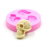 Skull,Fondant,Silicone,Mould,Skeleton,Chocolate,Decoration