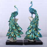 Peacock,Resin,Desktop,Ornament,Animal,Figurine,Statue,Decorations,Crafts