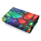 180x180cm,Colorful,Leaves,Waterproof,Bathroom,Shower,Curtain,Hooks