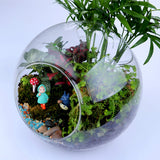 Shaped,Micro,Landscape,Glass,Bottle,Double,Holes,Succulent,Plants,Decoration