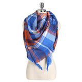 Women,Plaid,Winter,Tassels,Scarf,Triangular,Scarves,Towals