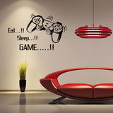 Creative,Handle,Stickers,SLEEP,GAME",Black,Vinyl,Removable,Printed,Sticker"