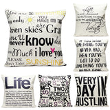 43x43cm,English,Letter,Fashion,Cotton,Linen,Pillow,Cushion,Decor