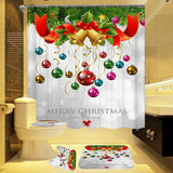 Merry,Christmas,Waterproof,Bathroom,Shower,Curtain,Toilet,Cover