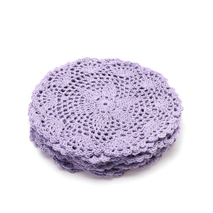 Floral,Pattern,Cotton,Crocheted,Doilies,Doily