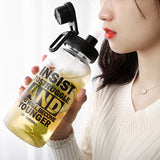 1000ml,Portable,Glass,Water,Bottle,Drink,Outdoor,Sport,Office,Travel,Sleeve,Straw