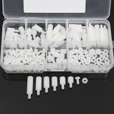 Suleve,M3NH11,Nylon,Screw,Black,White,Screw,Standoff,Assortment,180Pcs