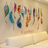 Fashion,Dream,Catcher,Feathers,Removable,Sticker,Mural,Vinyl,Decals