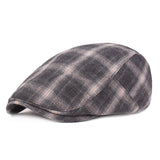 Unisex,Cotton,Beret,Forward,Outdoor,Travel,Plaid,Retro