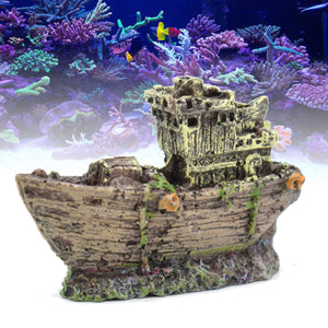 Aquarium,Ornament,Wreck,Sailing,Destroyer,Decorations