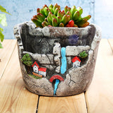 Garden,Succulent,Plant,House,Flower,Basket,Planter,Decor