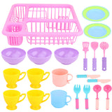 21PCS,Pretend,Dishes,Kitchen,Playset,Tableware