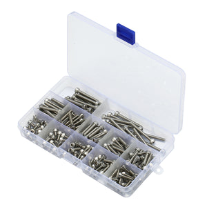 Suleve,M4SH4,180Pcs,Stainless,Steel,Screw,Socket,Assortment