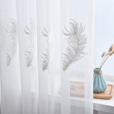 Embroidered,Sheer,Curtains,Living,Feather,Modern,Design,Bedroom,Elegant,Curtains,Voile