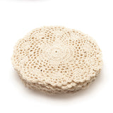 Floral,Pattern,Cotton,Crocheted,Doilies,Doily