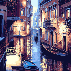 40X50CM,Frameless,Water,World,Venice,Canvas,Linen,Canvas,Painting,Paint,Numbers