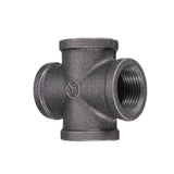 Cross,Fitting,Malleable,Black,Female,Connector"