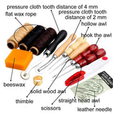 14Pcs,Leather,Craft,Stitching,Sewing,Thread,Waxed,Thimble,Tools