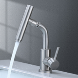 Stainless,Steel,Rotate,Basin,Faucet,Single,Bathroom,Mixer,Water,Splash,Proof,Bubbler